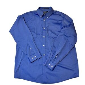 Eddie Bauer size XL Blue Wrinkle Resistant Classic Royal Blue Dress Shirt